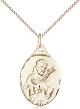 STERLING SILVER ST FRANCIS PENDANT WITH CHAIN