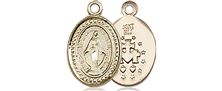 14KT GOLD MIRACULOUS MEDAL - 1/2" x 1/4"