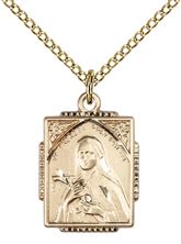 14KT GOLD FILLED ST THERESE PENDANT WITH CHAIN