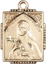 14KT GOLD ST THERESE MEDAL