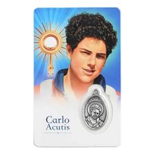 CARLO ACUTIS -  HOLY CARD WITH MEDAL