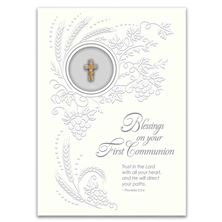 FIRST COMMUNION GREETING CARD - BLESSINGS ON YOUR FIRST COMMUNION