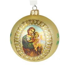 ST. JOSEPH - HAND PAINTED BLOWN GLASS ORNAMENT