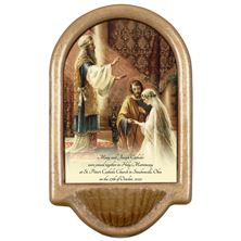 PERSONALIZED HOLY WATER FONT - MARRIAGE OF ST JOSEPH AND MARY