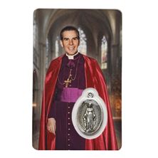 BLESSED ARCHBISHOP FULTON J. SHEEN - HOLY CARD WITH MEDAL