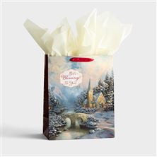 THOMAS KINKADE™ GOD'S BLESSINGS TO YOU - GIFT BAG (WITH TISSUE PAPER)