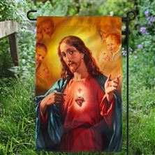 SACRED HEART OF JESUS GARDEN FLAG