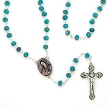 MURANO GLASS BEAD GUADALUPE ROSARY