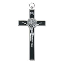 BLACK EPOXY ST. BENEDICT CRUCIFIX - 8"