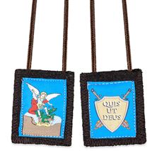 ST. MICHAEL BROWN WOOL SCAPULAR