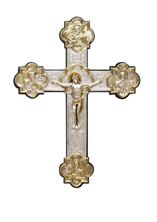 SILVER ICON CRUCIFIX WITH FOUR EVANGELISTS