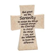 SERENITY PRAYER - TABLE CROSS 4 1/4"