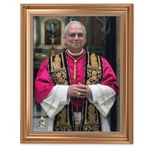 POPE LEO XIV OFFICIAL PORTRAIT IN GOLD FRAME (13 ½” x 16 ½”)
