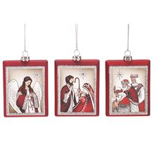NATIVITY ORNAMENTS - SET OF THREE
