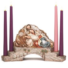 RESTFUL HOLY FAMILY ADVENT CANDLE HOLDER