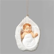 BABY IN WINGS FIRST CHRISTMAS ORNAMENT