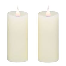 FLAMELESS LED PILLAR CANDLES WITH TIMER and FREE REMOTE (2 PACK) – IVORY