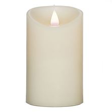 FLAMELESS LED PILLAR CANDLE WITH TIMER and FREE REMOTE - 5" IVORY
