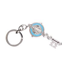 ST. BENEDICT SILVER KEY CHAIN WITH ENAMEL DETAIL