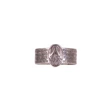 OUR LADY OF GRACE WITH HAIL MARY PRAYER RING - STERLING SILVER