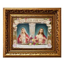 GOD BLESS OUR HOME FRAMED ARTWORK - 14 1/4" x 12 1/4"