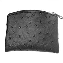 BLACK FAUX OSTRICH ROSARY CASE