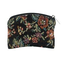 TAPESTRY ROSARY POUCH BLACK