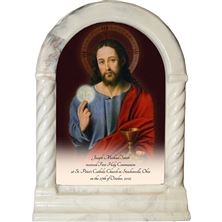 PERSONALIZED DESK SHRINE - CHRIST WITH EUCHARIST