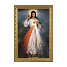 DIVINE MERCY FRAMED ARTWORK - 14 1/4" X 20 1/4"