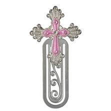 BIRTHSTONE COLOR CRYSTAL CROSS BOOKMARK