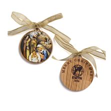 EWTN 2026 SCULPTED HOLY FAMILY OLIVE WOOD ORNAMENT