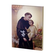 ST. ANTHONY GOLD EMBOSSED WOODEN PLAQUE