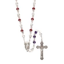 PATRIOTIC ROSARY WITH SACRED HEART and MARIAN CENTERPIECE