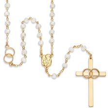 WEDDING ROSARY WITH HOLY FAMILY CENTERPIECE
