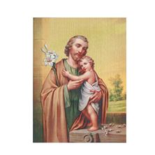 ST. JOSEPH GOLD EMBOSSED WOODEN PLAQUE