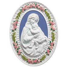 MADONNA and CHILD OVAL PLAQUE - 8 1/4"
