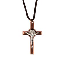 ST. BENEDICT COPPER CRUCIFIX ON CORD