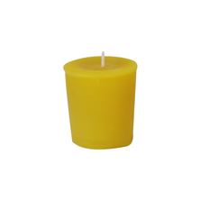 100% BEESWAX DEVOTIONAL VOTIVE CANDLE (NO GLASS) - 1 3/4" X 1 13/16"