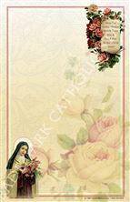 ST. THERESE STATIONERY - PACK OF 50 NOTE SHEETS  (5½” x 8½”)