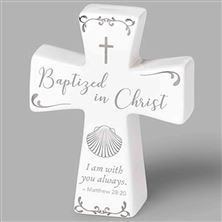 BAPTIZED IN CHRIST - CERAMIC CROSS