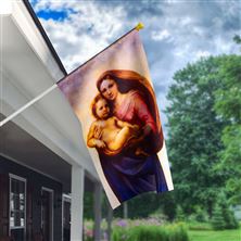 SISTINE MADONNABY RAPHAEL  HOUSE FLAG