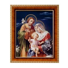HOLY FAMILY IN  CHERRY FRAME - 10" X 12"