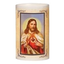 SACRED HEART OF JESUS - 6" FLAMELESS LED CANDLE