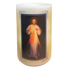 DIVINE MERCY - 6" FLAMELESS LED CANDLE (Original Vilnius)