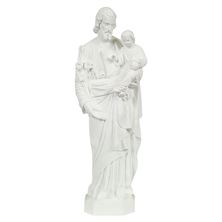 ST. JOSEPH and CHILD OUTDOOR STATUE - 24" WHITE