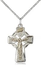 GF-SS CELTIC CRUCIFIX PENDANT WITH CHAIN