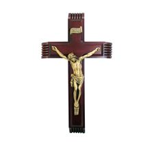 CHERRY WOOD ADORATION CRUCIFIX - 12"