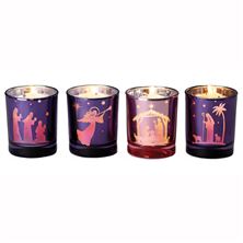 VOTIVE ADVENT CANDLE HOLDERS (SET OF 4)