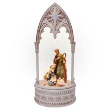 ARCHED NATIVITY PERPETUAL GLITTER DOME