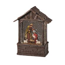LIGHTED NATIVITY STABLE WITH MOVING GLITTER